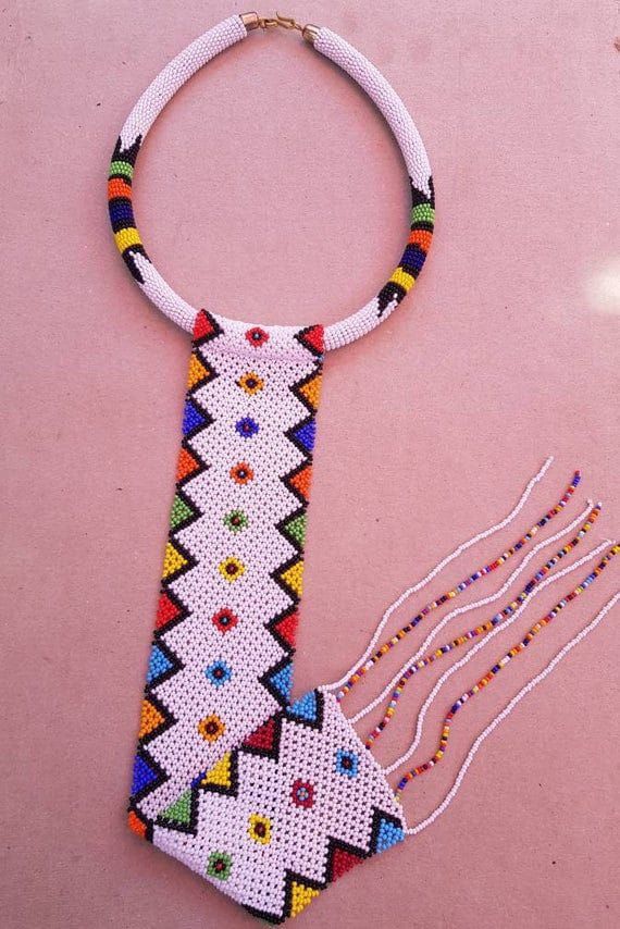 Long beaded Zulu necklace